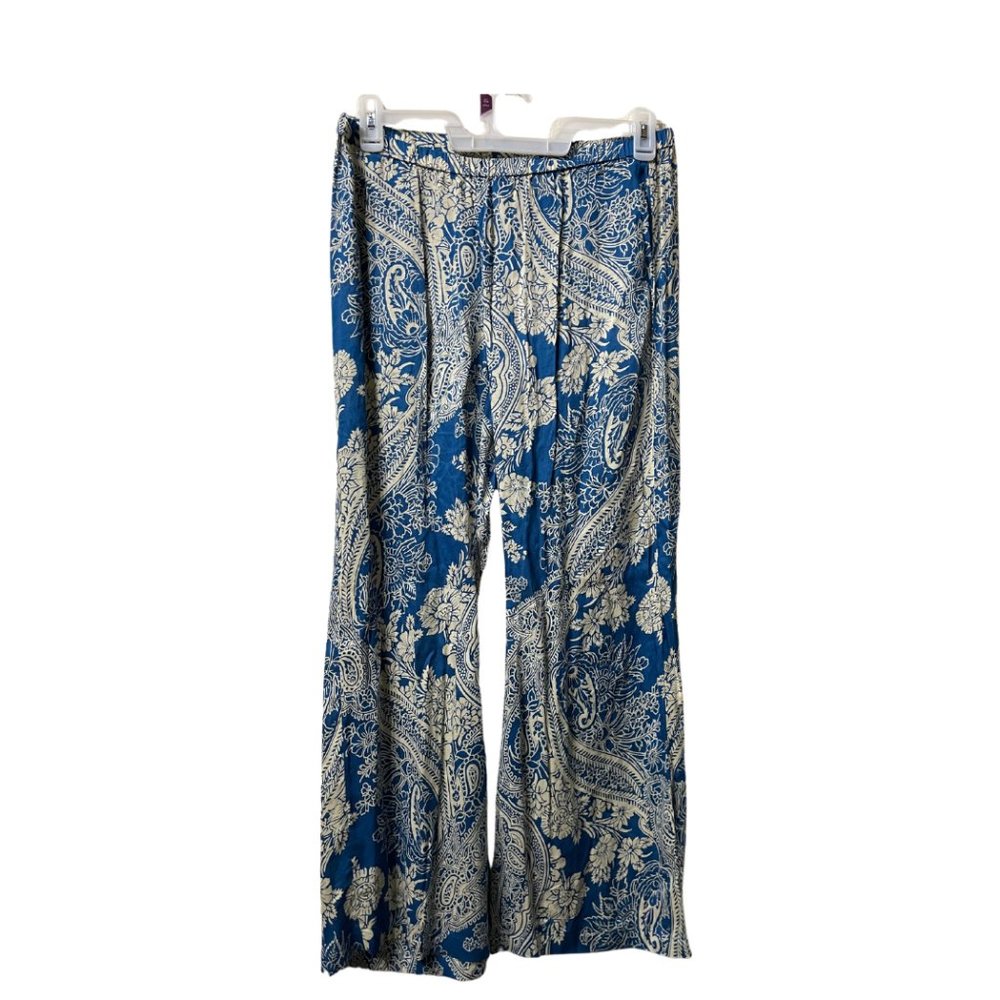 Billabong Pants Palazzo Wide Leg Boho Beach "Island Escape" Size Large